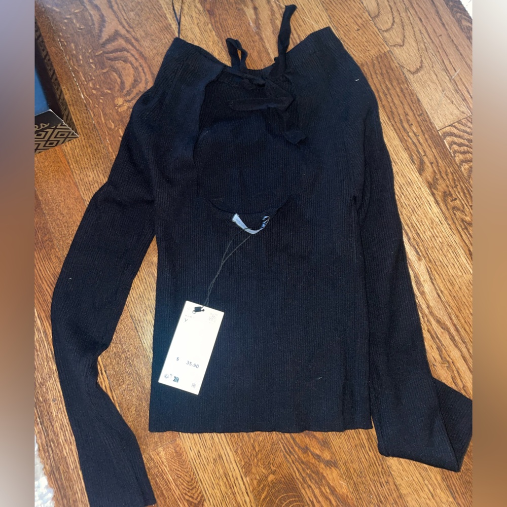 Zara backless sweater top, size XL, NWT